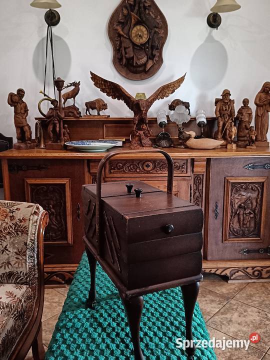 Trzy poziomowy drewniany niciak na kółkach Lipno sprzedam