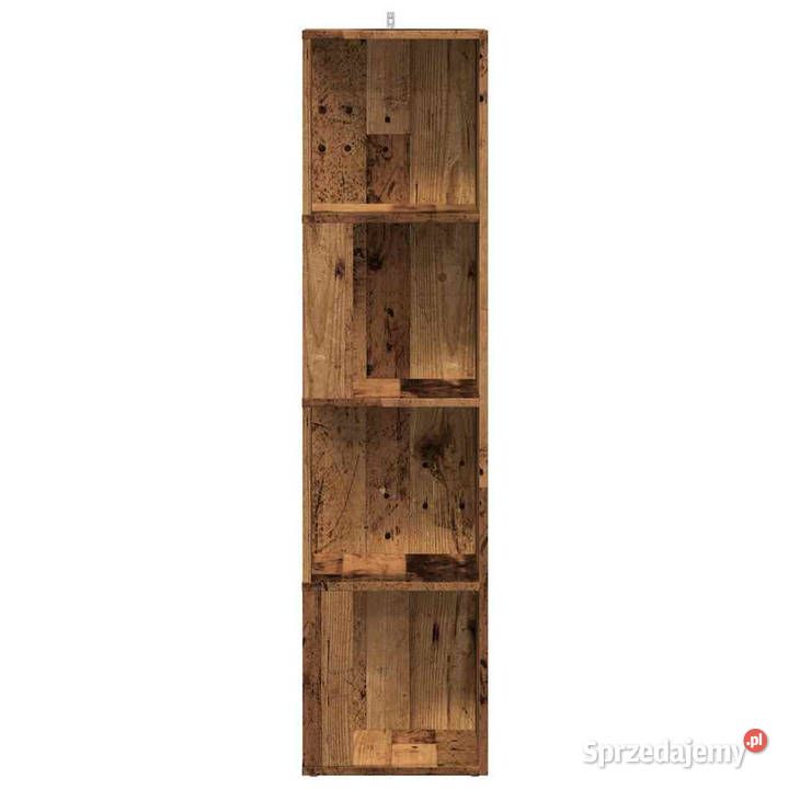 Szafka narożna stare drewno 33x33x132 płyta