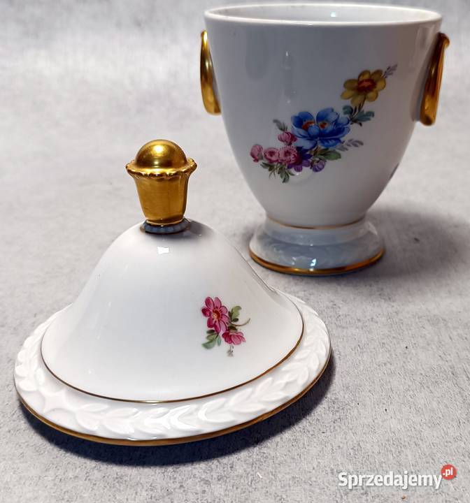 ALKAKUNST 1440 Puzdro Bomboniera Szkatuła Porcelana i szkło Dobrzany