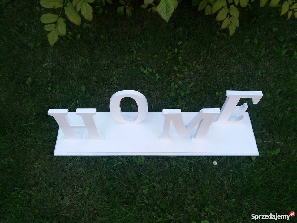 Napis drewniany HOME dekoracja ozdoby litery