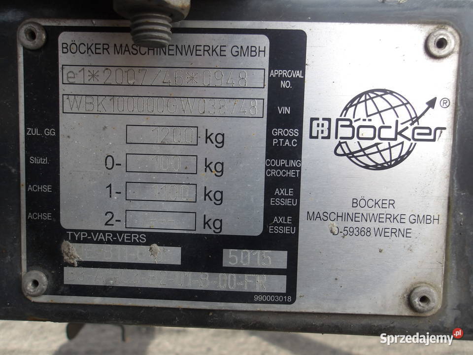Winda dekarska wyciąg budowlany Bocker Bcker wielkopolskie