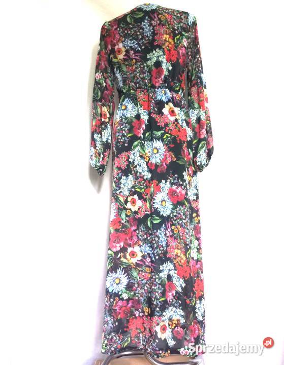 Sukienka długa KWIATY Suknia r40 PREMIUM Białystok