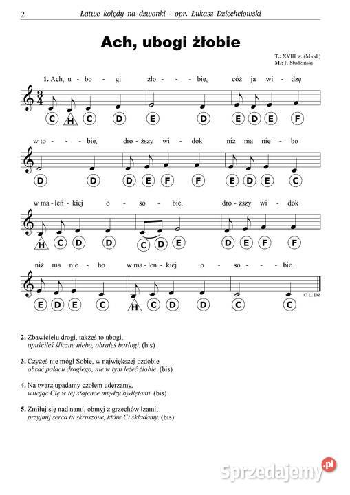 Piosenki na dzwonki nuty 31 piosenek słowa Kraków