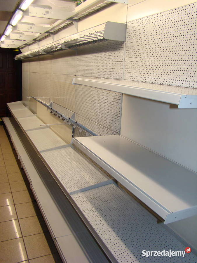 Regał metalowy ścianka UŻYWANY L 6 metrów z