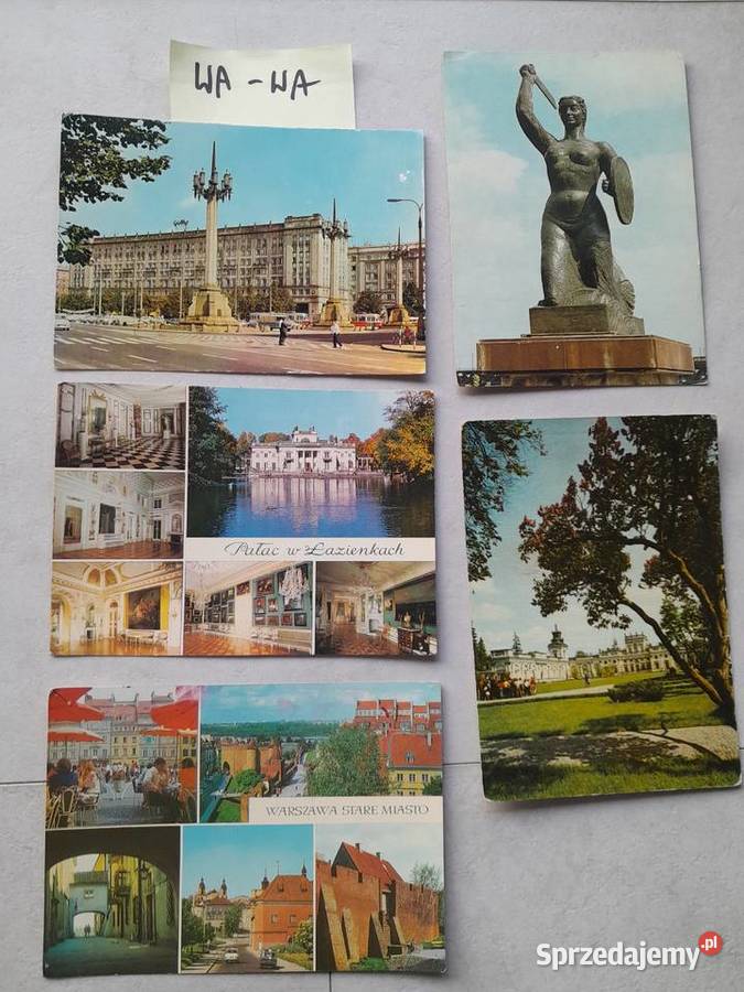 Stare pocztówki PRL kartki pocztowe Warszawa śląskie Dąbrowa Górnicza