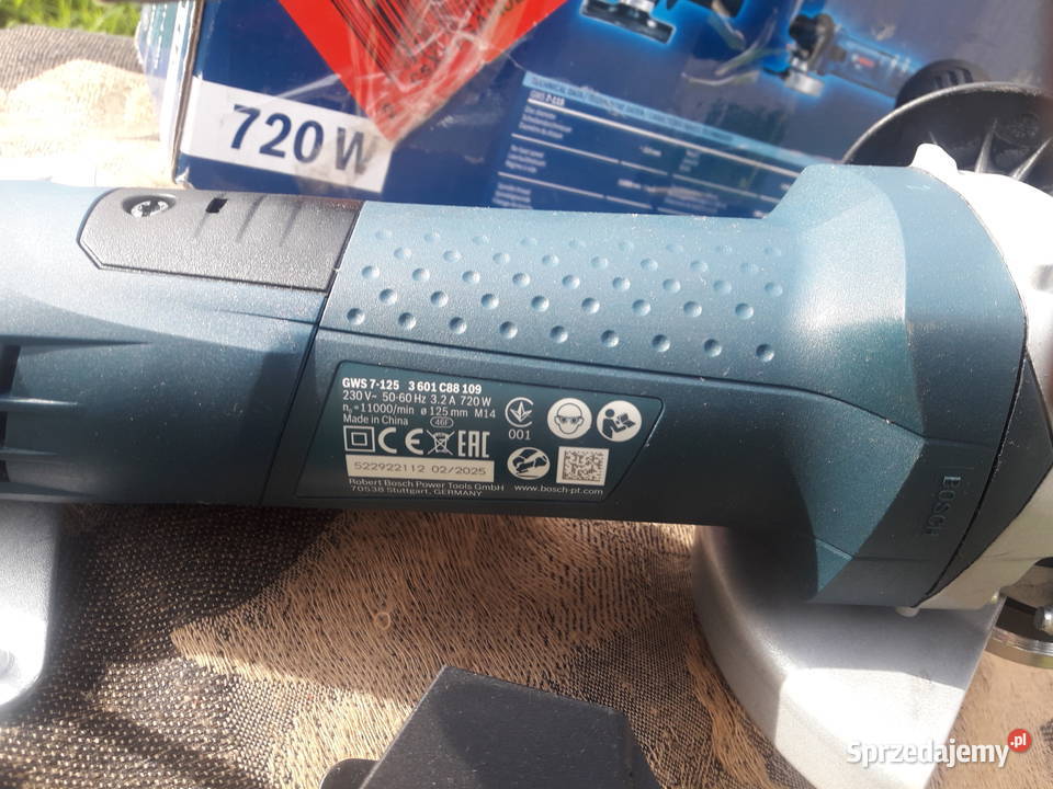 SZLIFIERKA KĄTOWA BOSCH GWS 7125 720W 125mm