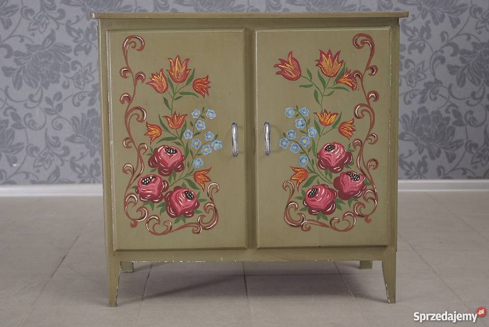 Szafka malowana ręcznie kwiaty handmade 4809 Nysa sprzedam