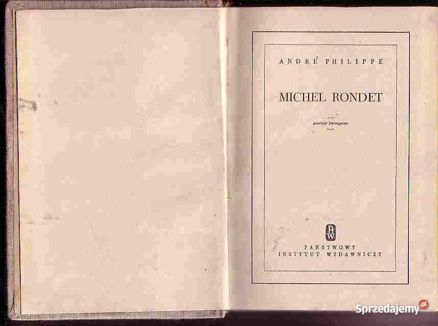4633 MICHEL RONDET ANDRE PHILIPPE Proza i poezja Czyrna