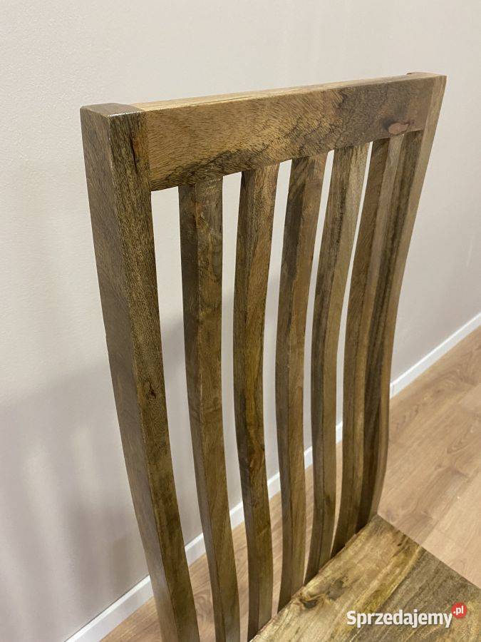 Krzesło drewniane LINIA z mango w kolorze toffi 115cm sprzedam