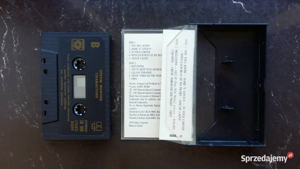 Kaseta magnetofonowa Stevie Wonder Characters Siemiatycze sprzedam