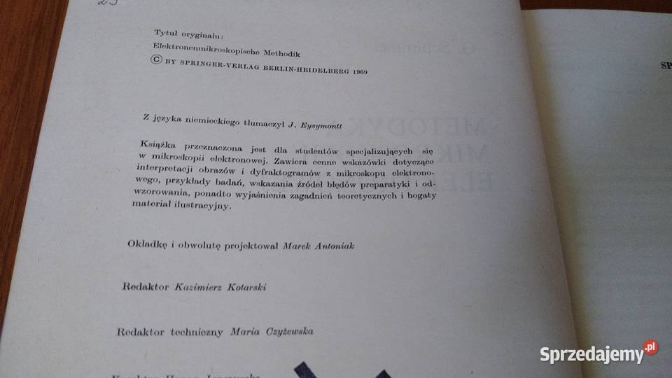 Metodyka mikroskopii elektronowej G Schimmel Gdańsk
