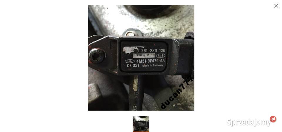 czujnik ciśnienia 0261230120 18tdci ford c Jelcz-Laskowice sprzedam