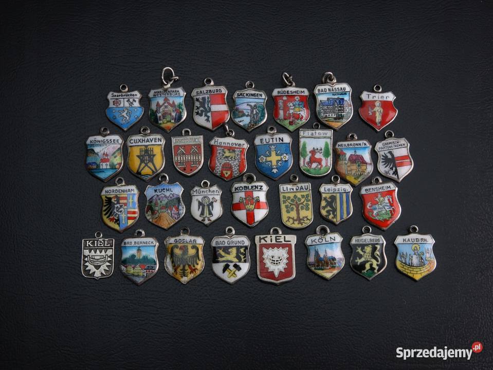 NIEMCY LANDY SREBRNE HERBY zestaw 30 K120 Pozostałe mazowieckie