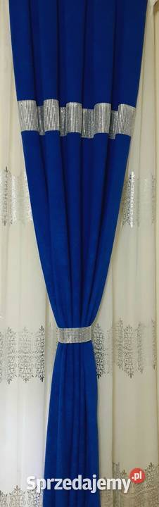 Zasłony pluszowe chabrowe Mława