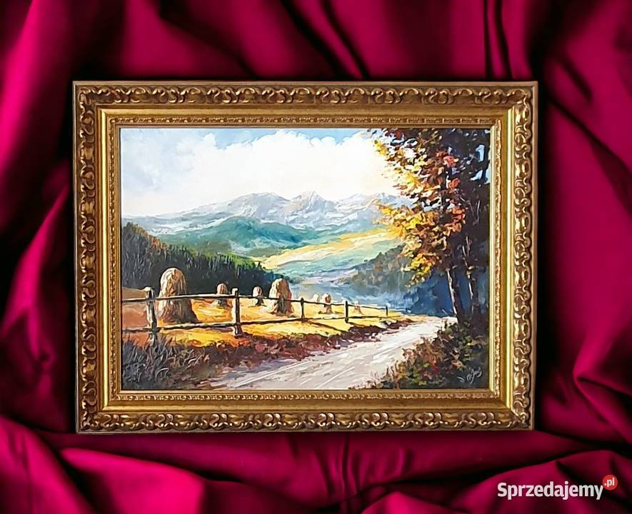 Duży obraz olejny ręcznie malowany Nowy Sącz