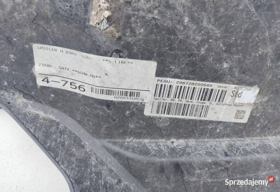 DOKŁADKA DYFUZOR ZDERZAKA AUDI A5 SLINE Radom
