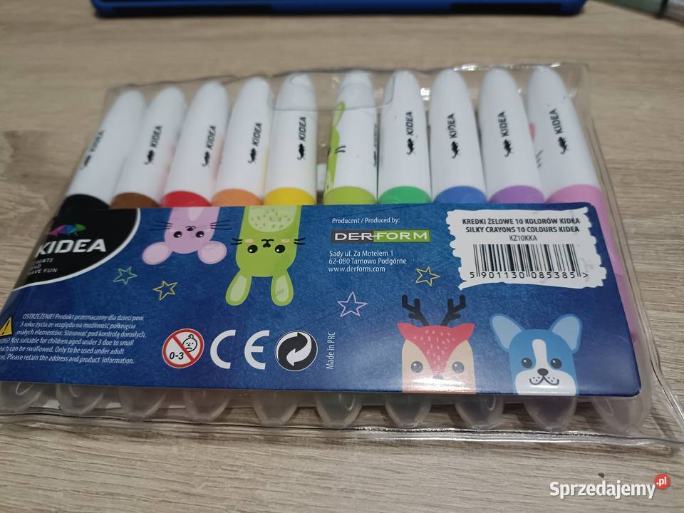 Kredki Żelowe 10 kolorów pomorskie Kwidzyn