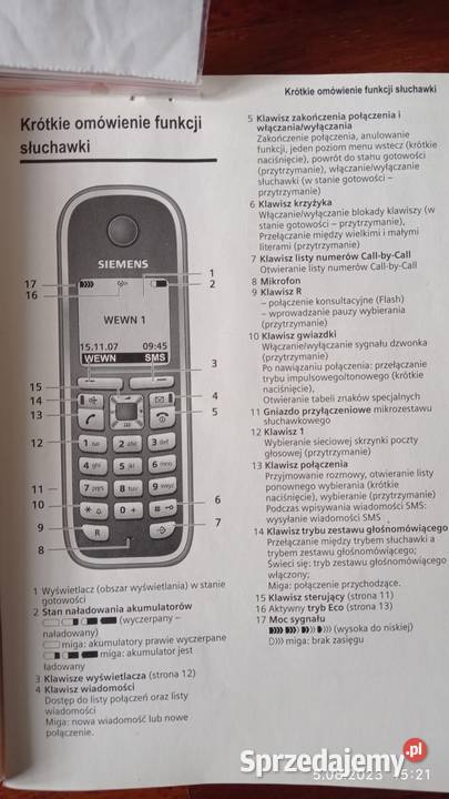 Telefon bezprzewodowy SIEMENS Gigaset C470 Wieluń