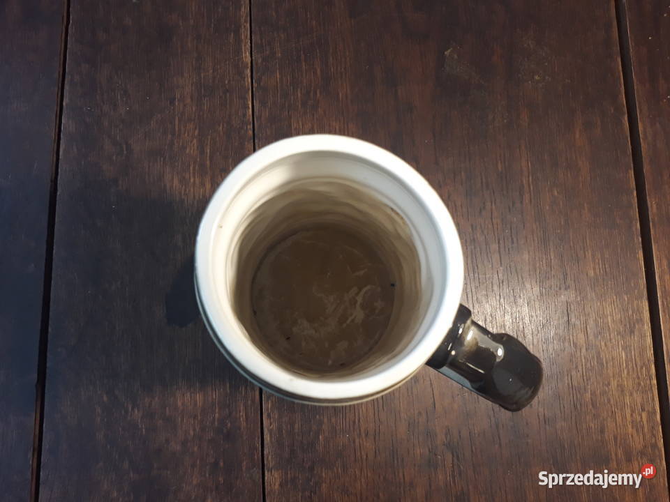 Kufel ceramiczny porcelana z uchem Sitzendorf Olkusz