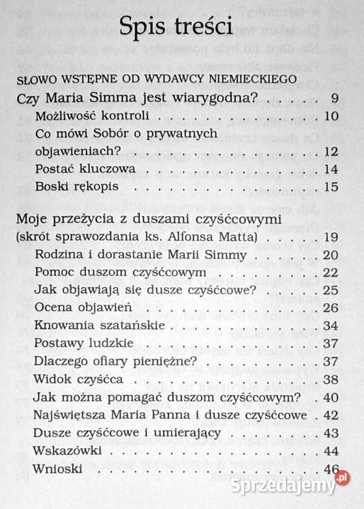 Moje przeżycia z duszami czyśćcowymi Maria Simma Pozostałe Chełm sprzedam