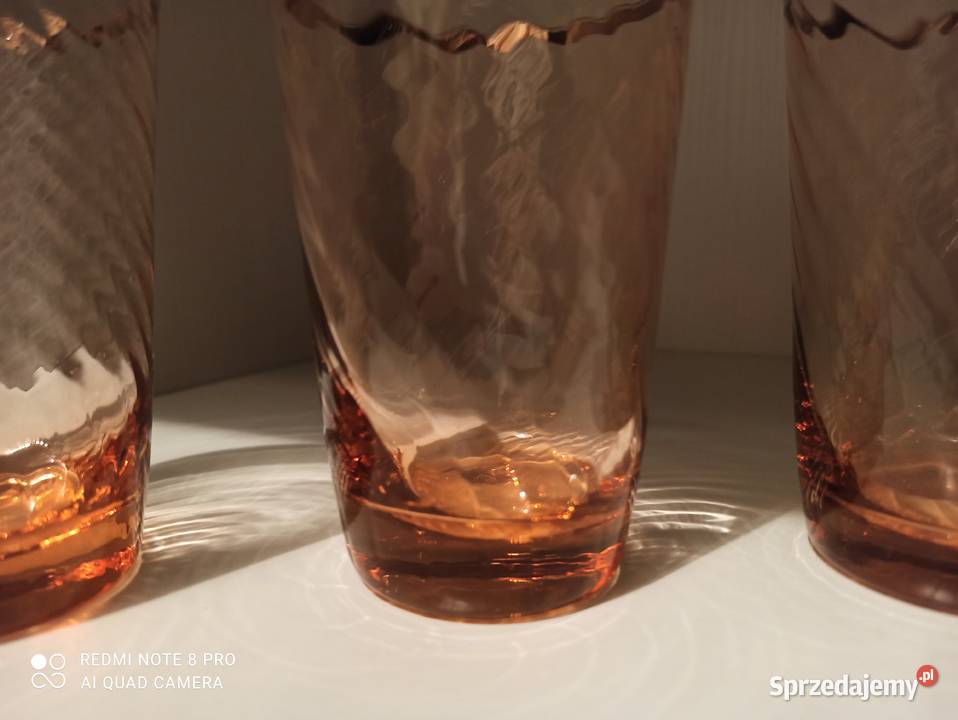 Szklanki łososiowe PRL podlaskie Warpechy Stare