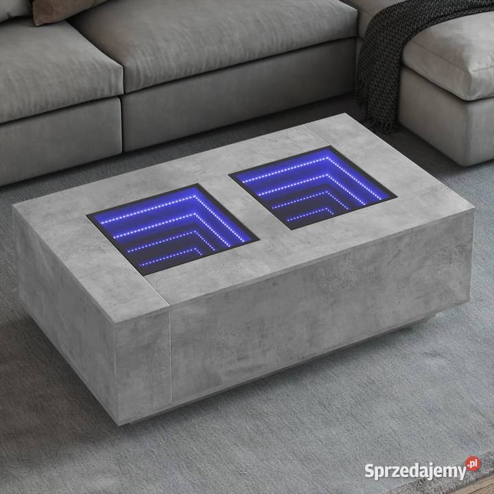 vidaXL Stolik kawowy z LED Infinity szarość Warszawa