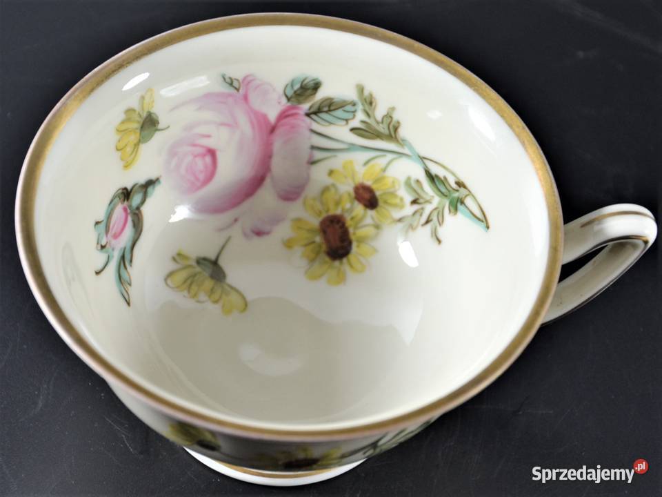 Zestaw śniadaniowy Thomas Ivory kwiaty Bavaria Porcelana i szkło Bronisze sprzedam