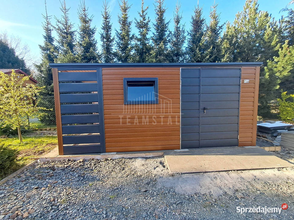 Schowek domek ogrodowy 4x25m wiata 1m brama