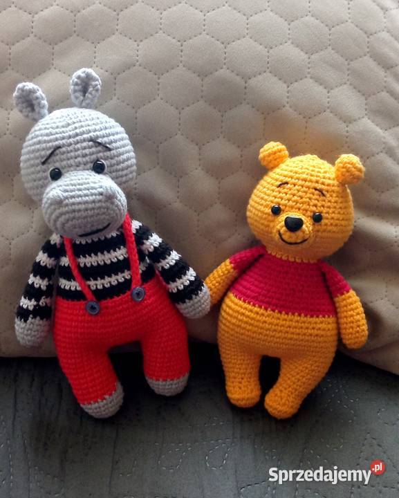 Maskotki wykonane na szydełku Łask