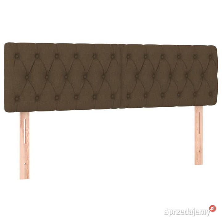 Łóżko kontynentalne z materacem brązowe tkanina 88cm sprzedam