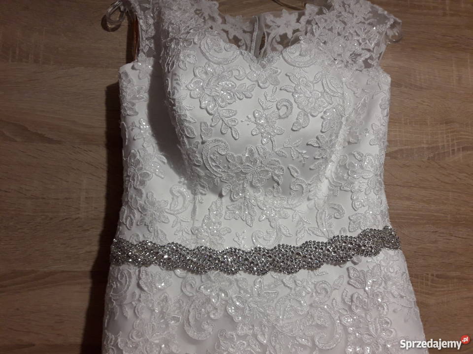 Biała piękna sukienka ślubna Damska Limanowa sprzedam