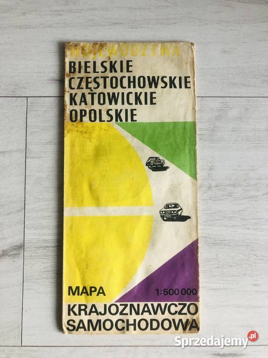 Mapa woj Bielskie częstochowskie katowickie miękka