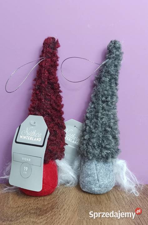 Skrzat świąteczny Krasnal Gnom Mikołaj ozdoba na małopolskie Jasień