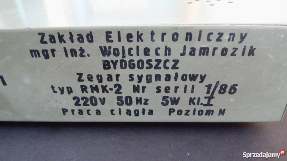 Zegar sygnałowy Sprawny Instrukcja obsługi PRL Radzewice