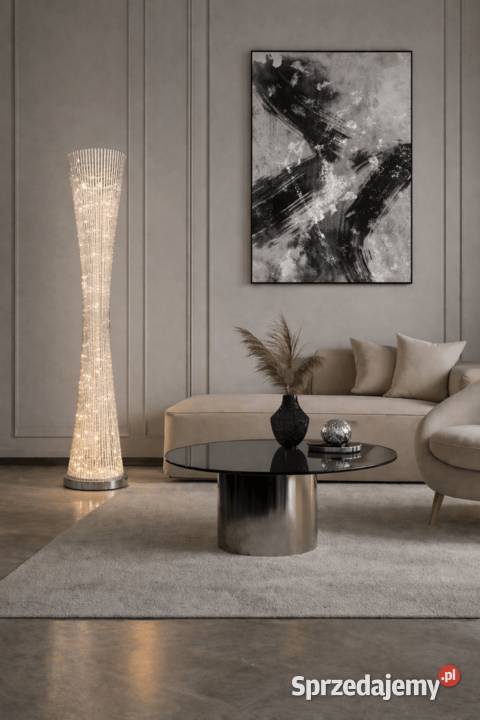 Lampa podłogowa glamour LED Crystal 100 srebrna Lampy podłogowe Golkowice