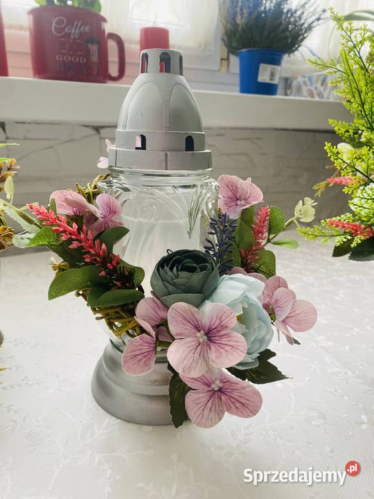 Znicze na grób kompozycja na pomnik na Łódź