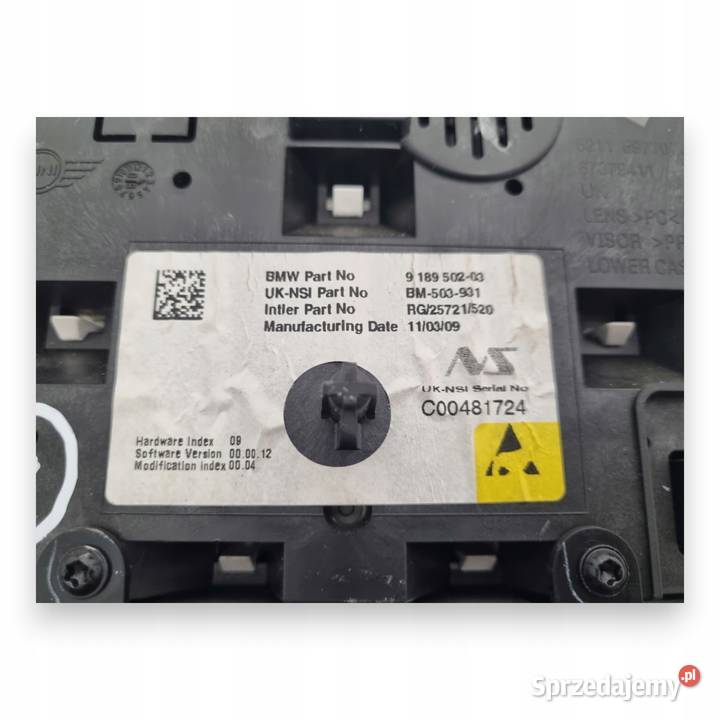 LICZNIK ZEGARY 918950203 Mini One R55 R56 14 16V Liczniki i zegary Chełm