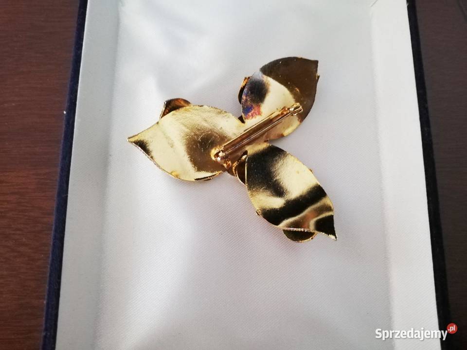 Antyczna broszka jubilerska z emalią Lublin