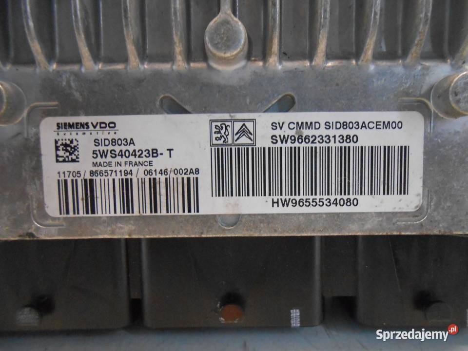 KOMPUTER SILNIKA PEUGEOT 407 20 HDI wielkopolskie