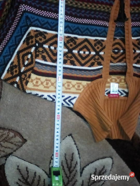 Kardigan damski w kolorach i wzorach etno Inny materiał