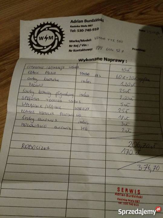 sprzedam yamaha ttr 125 OKAZJA 125cm3 Motoryzacja małopolskie Lubomierz