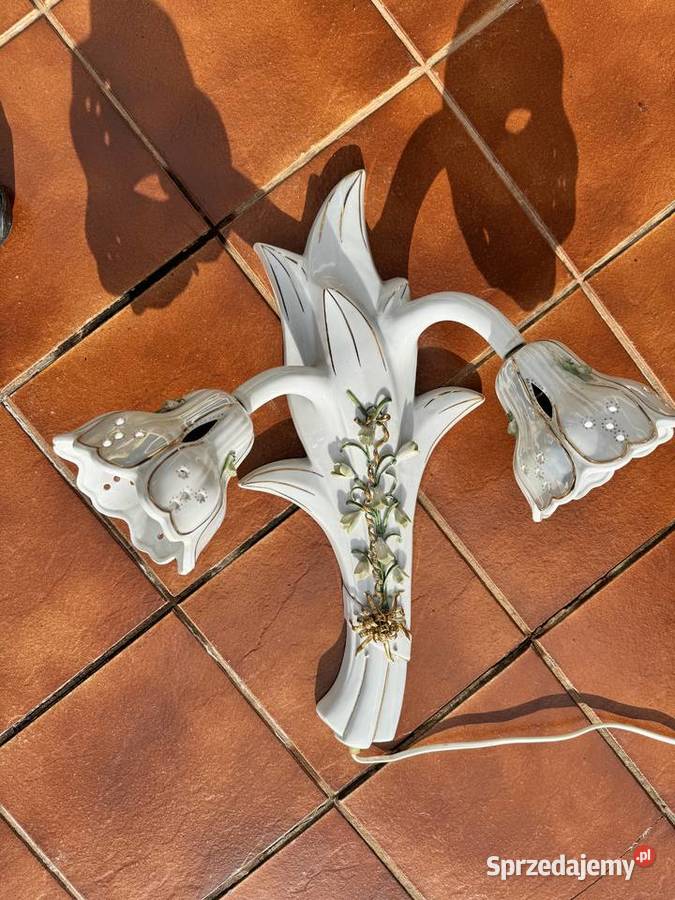 Kinkiet lampa ścienna ceramiczna porcelanowa Kinkiety Garwolin