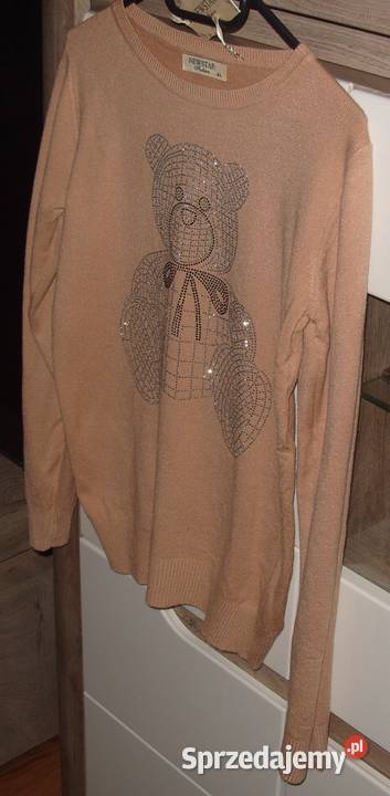 NEWSTAR FASHION sweterek z cyrkoniowym Miśkiem Rawicz sprzedam