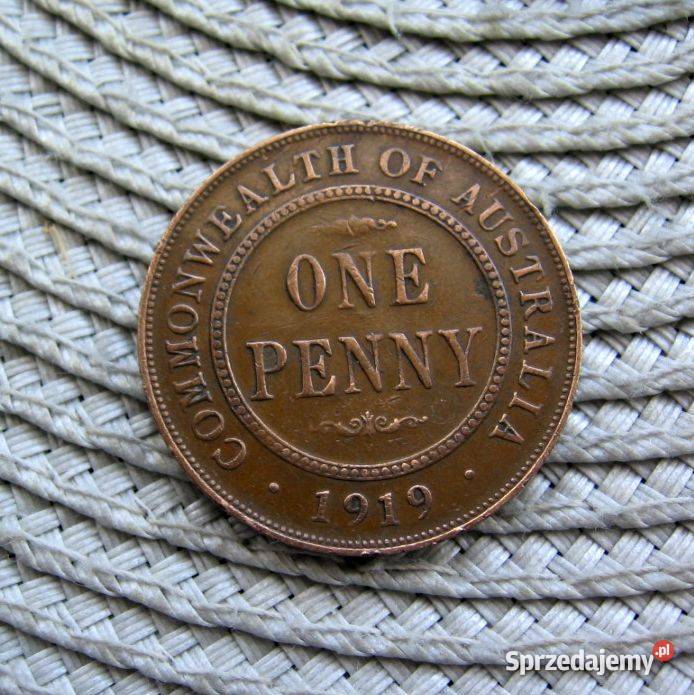 Australia 1 Pens 1919r Numizmatyka wielkopolskie Kalisz sprzedam