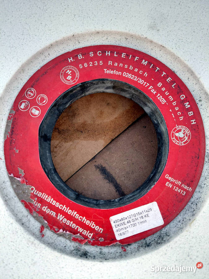 Ściernica ceramiczna 450x80x127 mm HB Produkcja Drezdenko