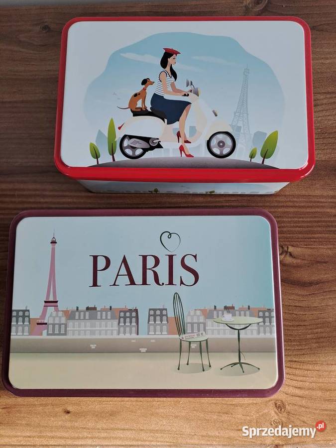 2 x metalowa puszka francja france paris wieża