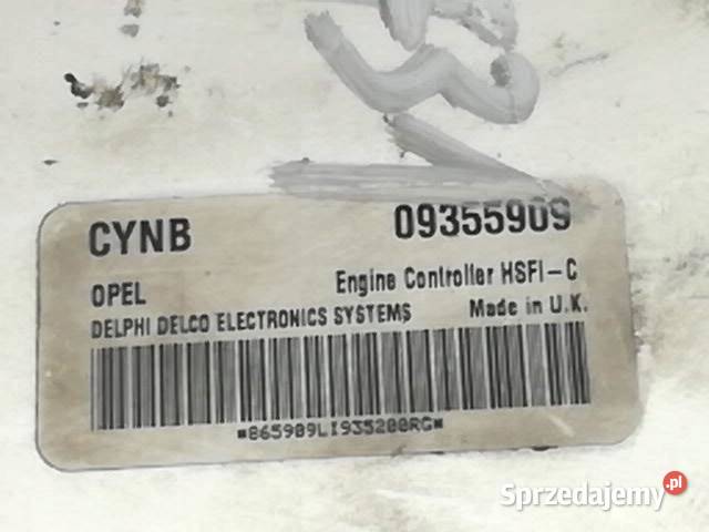 STEROWNIK SILNIKA 09355909 Opel Astra II G