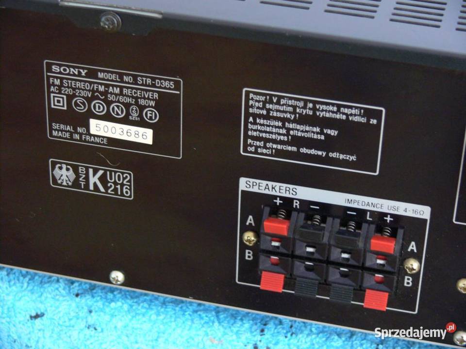 Amplituner Sony STRD365 mocny i sprawny WYSYŁKA Jasło sprzedam