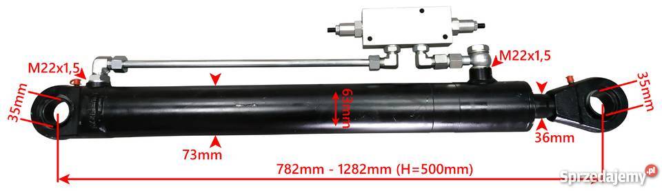 Siłownik CJ2F 63x36 500 z zaworem regulowanym 38 Solec Kujawski