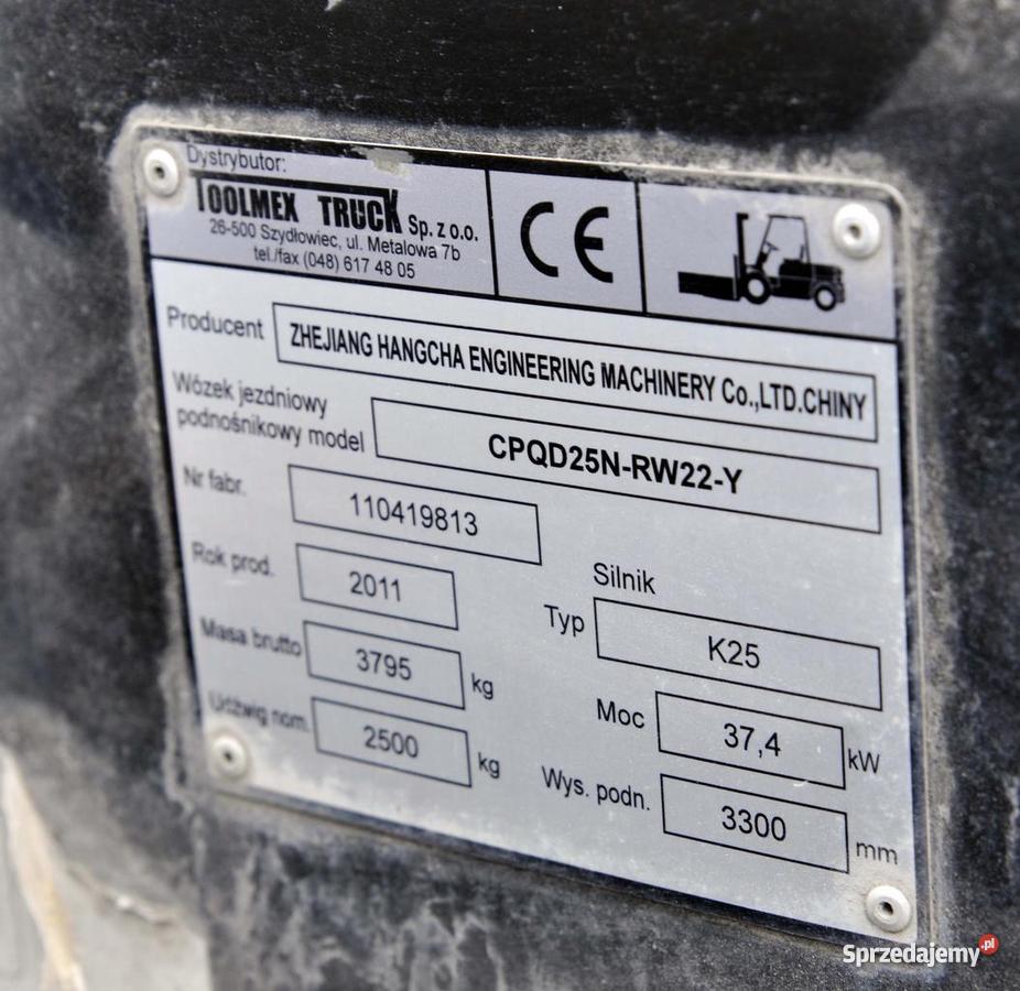 Wózek widłowy HANGCHA CPQD25NRW22Y